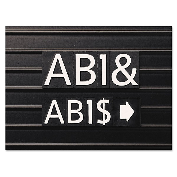 Quartet Character Set for Magnetic Letter Boards, 1-Inch H, White,
