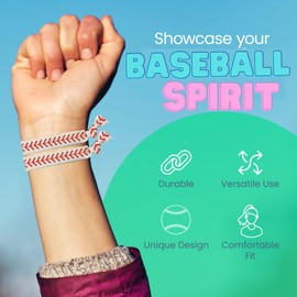 No Crease Hair Elastics Set with Baseball Accessories and Hair Ties