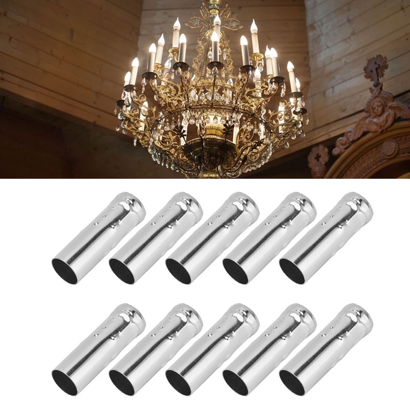 10Pcs E14 Metal Tube for Candle Lamp Holder Lamp Base