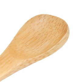 BambooMN Bamboo Serving Spoons, Mini Salt Sugar Spoon, Tiny Wooden Spoons for Spices, Carbonized Brown Oval 4.3", 30 Pieces