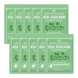 For the Skin Superfood Real Veggie Farm Double Shot Mask 23ml (10 Sheets) Cica / 포더스킨 슈퍼푸드 리얼 베지팜 더블 샷 마스크 23ml (10매) 시카