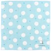 Hamamonyo Reversible Gauze Handkerchief, Double Polka Dots and Simahogus, blue