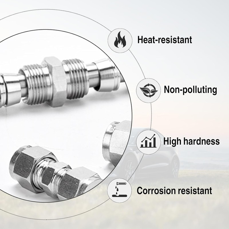 10PCS Brake Line Connector for Brake Line Without Flaring 4.75mm