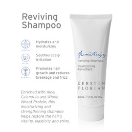 Kerstin Florian Reviving Shampoo | Travel Size | Natural Formula with Aloe Vera | Moisturizing & Strenghtening Shampoo for All Hair Types | Sulfate Free | 1 fl oz