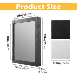 Axrivonte 1 Pack T Shirt Display Frame,13" x 13" Black Jersey Displays Frame Case,1" Depth of Usable Space Shadow Box, Display Case for Shirts, Jerseys, Memorabilia