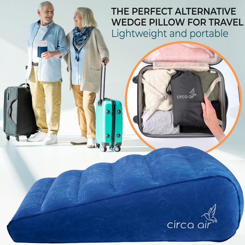 Circa Air Inflatable Wedge Pillow for Traveling - Travel Wedge