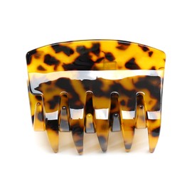 QinGoo Large Hair Clip Beautiful Women's Hair Clip Headpiece Elegant Hair Accessory 1 Piece (7 cm x 4.5 cm, Dark Tortoise)