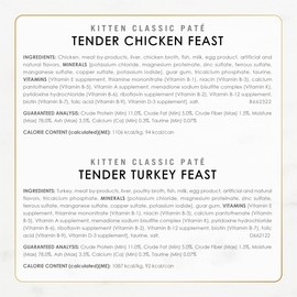 Fancy Feast Purina Fancy Feast Tender Ocean Whitefish, Turkey, Chicken and Salmon Feasts Wet Kitten Food Variety Pack - (Pack of 24) 3 oz. Boxes