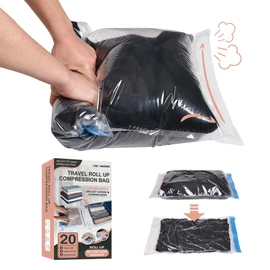 Compression Bags for Travel - Travel Essentials - 20 Pack Space Saver Bags - No Vacuum Needed - Compression Packing Bags for Cruise Accessories