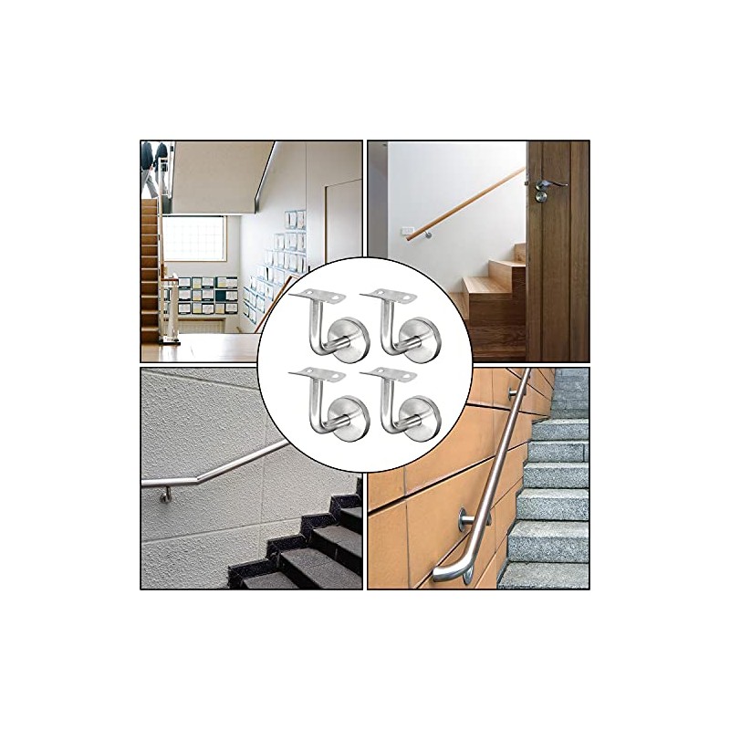 ZUZGO Handrail Holder Stainless Steel Handrail Support Handrail Attachment for
