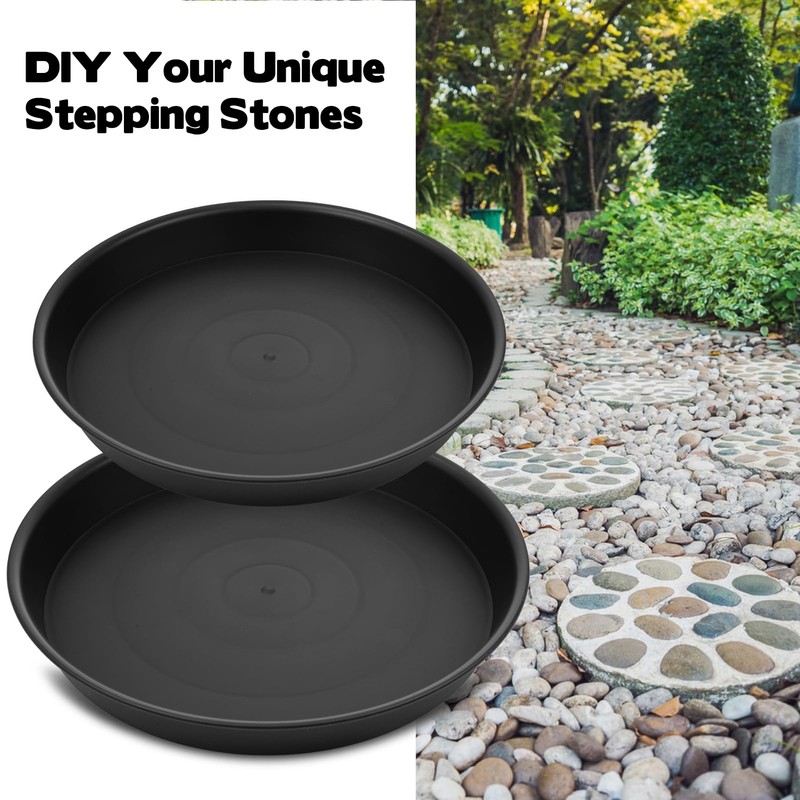 2 Size Round Stepping Stone Molds, 6 Pcs 10''/ 11.2''