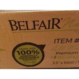 Belfair Natural Jumbo Roll Toilet Tissue*BAMBOO PULP*3.5"×1000