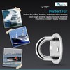 MARINE CITY Thick Ring Round Sail Shade Pad Eye Plate,