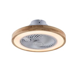 KOLHGNSE Ceiling Fan Light, Wood Grain Reversible Blades Dimmable LED Remote 3-Color Light Smart Fan Quiet DC Motor Bedroom Living Room