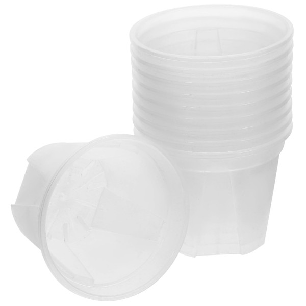 TEHAUX 10Pcs Plastic Basin Pot Green Succulent Plants with Vanilla