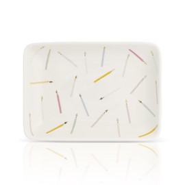 Happy 25th Birthday Gifts for Women - 25th Birthday Ceramic Jewelry Dish with 25 Candles, One for Each Year - This Trinket Ring Dish is sure to be a Treasured Gift for 25 Year Old Female