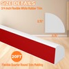3/4 Inch Flexible White Rubber Trim, 20 Ft Flexible Quarter