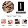 MISUD Press on Nails Long Square Fake Nails Glossy Glue