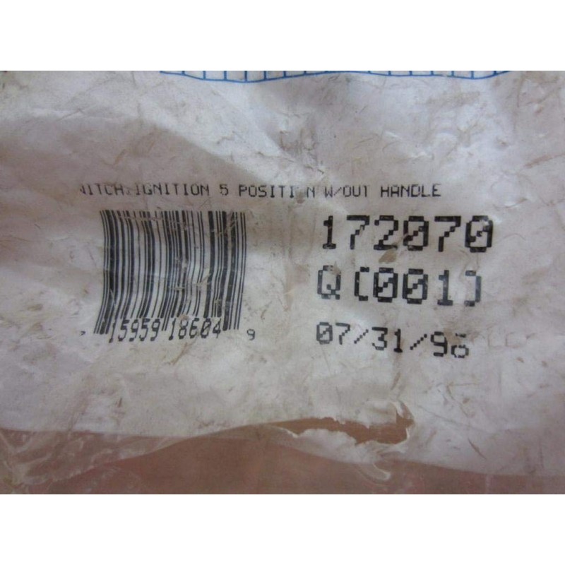 Miller 172070 Switch,Ignition 5 Position W/Out Handle