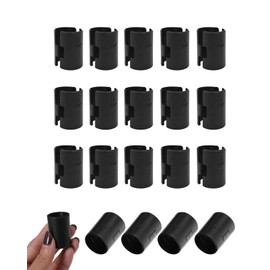 YACHUN 20 Pairs Metal Rack Parts for Steel Rack Sleeves 25mm Pole Diameter Shelf Fixing Parts Plastic Clips Mounting Parts Durable Abrasion Resistant Durable (Black )