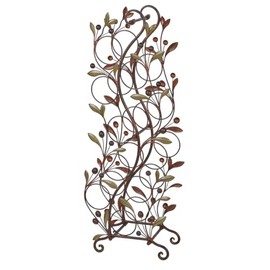 Catalonia Floor Wine Rack - Sage - Made of Metal - Painted by Hand - Vintage Storage Holder for 10 Bottles - Freestanding Organizer