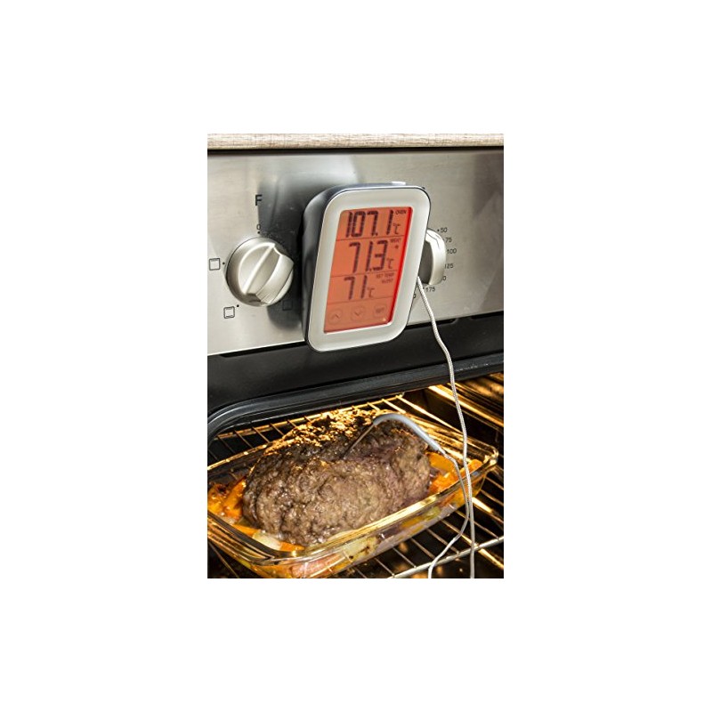 Sunartis ME216 Thermometer Plastic 8 x 4 x 4, Black/Stainless