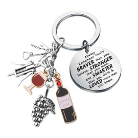 Wine Keychain Funny Wine Gifts For Wine Drinkers Wine Lover Gifts Wine Bottle Opener Key Chain Grape Keychain