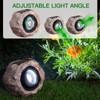 Timeflies Solar Rock Lights Outdoor, 4 Pack Super Bright Solar