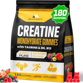 (180 Count) Creatine Monohydrate Gummies for Men & Women - Muscle Builder Strength Recovery Endurance Energy Free Workout Gummies Creatine Vegan Mix Berry for Women Men, 180 Count (Pack of 1) / (180 카운트) 남성 및 여성용 크레아틴 모노하이드레이트 구미 - 근육 구축자 근력 회복 지구력 에너지 프리 운동 구미 여성 남성용 크레아틴 비건 믹스 베리, 180 카운트(1팩)