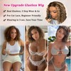 Ombre Curly Bob Wig Human Hair Glueless Wigs Human Hair