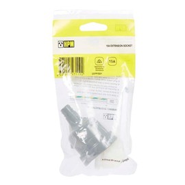 HPM 15A Extension Lead Socket, Grey