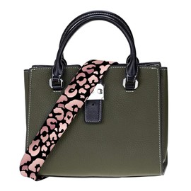 BeauBeast Purse Straps Replacement Crossbody, 2" Wide Shoulder Strap Adjustable, Gold Buckle Canvas Bag Handbag Belt for Crossbody Bags, Shoulder Bags, Guitar Purses Pink Black Leopard