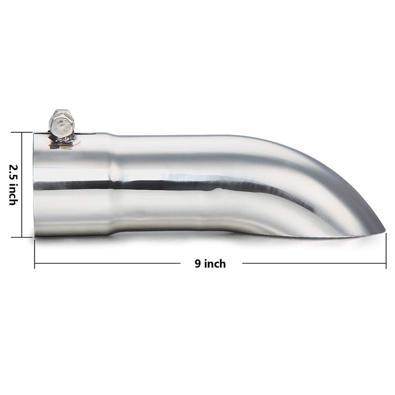 LCGP 2.5 Inch Inlet Turn Down Exhaust Tip, 2 1/2