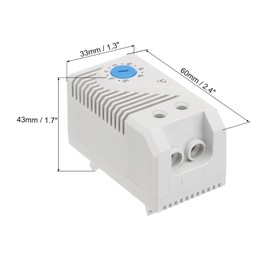 MECCANIXITY Mechanical Switch Thermostat KTS011 Cabinet Temperature Controller -20-40°C Adjustable Normally Open (N.O) Temperature Control Switch