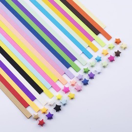 1350 Sheets Origami Paper Stars DIY Hand Crafts Origami Lucky Star Paper Folding Origami Star Paper Strips,27 Assortment Color for Paper Arts Crafts,Easter Basket Stuffers (G)