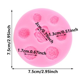 XMOLDNMS Rose Blume Silikonformen Daidy Flowr Fondant Form Chrysantheme Schokoladenform für Kuchendekoration Cupcake Topper Süßigkeiten Schokolade Polymer Clay Gum Paste