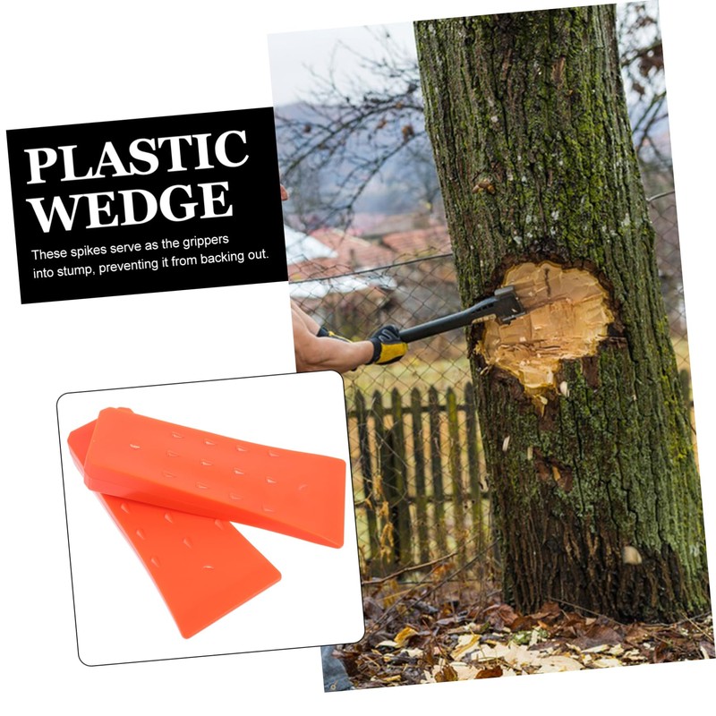 Generic 2Pcs Plastic Tree Felling Wedges Durable Lumbering Tool for