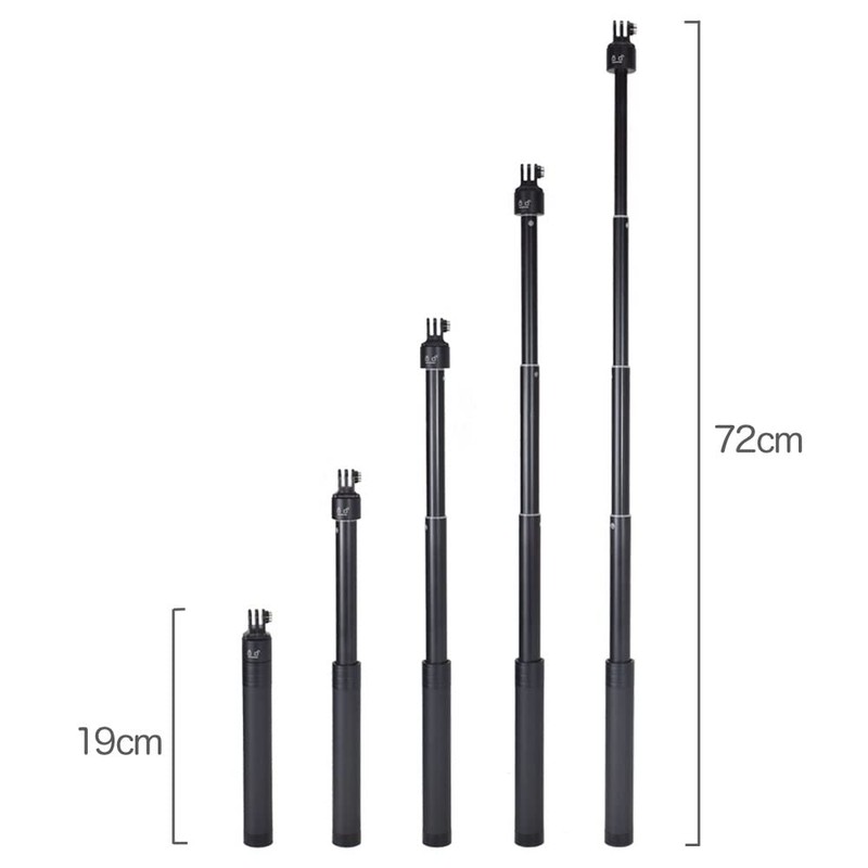 GLIDER GoPro Accessories 5 Tier Telescopic Grip Selfie Stick Extension
