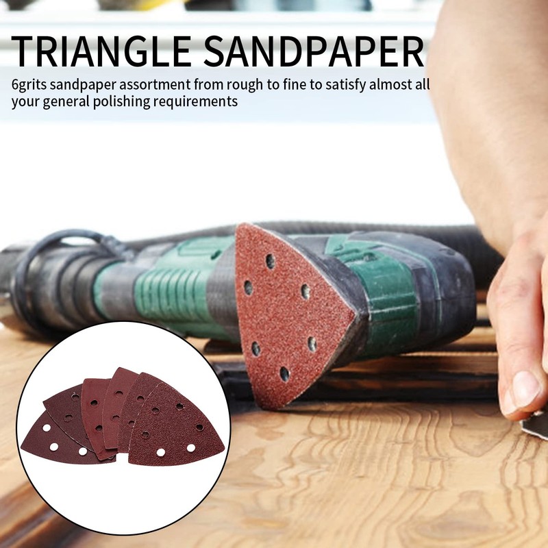 Aoyfuwell Pack of 90 Delta Sandpaper, Sanding Sheets, Triangle Sandpaper,