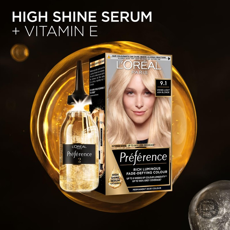 L'Oreal Paris Preference Hair Dye, Luminous Permanent Rich Hair Colour,