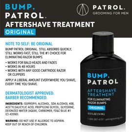 Bump Patrol Original Formula After Shave Bump Treatment Serum - Razor Bumps, Ingrown Hair Solution for Men and Women - 0.5 Ounce 4 Pack