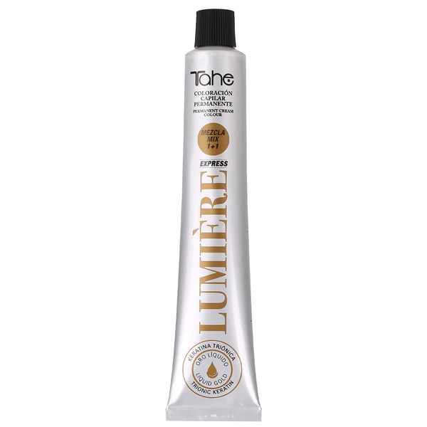 Tahe - Lumière Express professional hair colour, permanent hair colour in dark blonde colour 6 with keratin and liquid gold, low amonia content, 100 ml