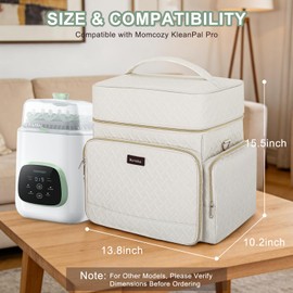 Storage Bag Compatible with Momcozy KleanPal Pro Baby Bottle Washer, Heavy Duty Carrying Case for Bottle Washer Machine, Large Capacity Travel Organizer with Multiple Pockets for Accessories(Bag Only)