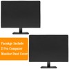 2Pack Waterproof Computer Monitor Dust Cover, Luxiv Black Full Body
