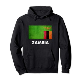 Zambian Zambia Flag Pullover Hoodie
