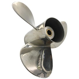 Yoofosun 3 Blade 14 Spline Tooth SS RH Prop 9.9/12/15/18/20HP Stainless Steel Propeller for Tohatsu Nissan Outboard Motor Engine 9 1/4x10