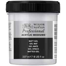 Winsor & Newton 237ml Artists Acrylic Medium Colour - Matt Gel,3040915,Transparent