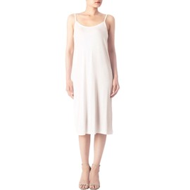 iB-iP Women's Modal Cozy Knee Length Spaghetti Strap Full Slip, Size: XL, White
