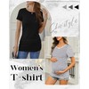 YGOODM Womens Summer Short Sleeve Shirts 3 Pack Maternity Pregnancy