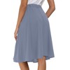Afibi - Falda midi plisada de cintura alta para mujer,